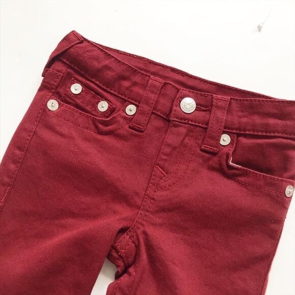 True Religion maroon straight leg jeans EUC 2T - Picture 2 of 7